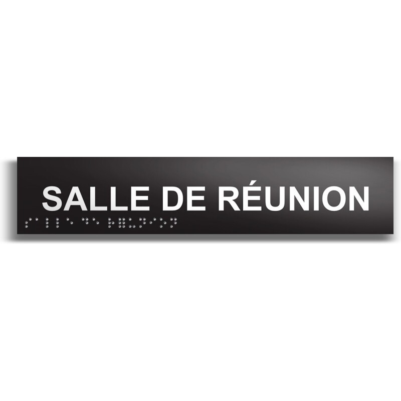 Salle de réunion - Plaque de porte en braille et relief