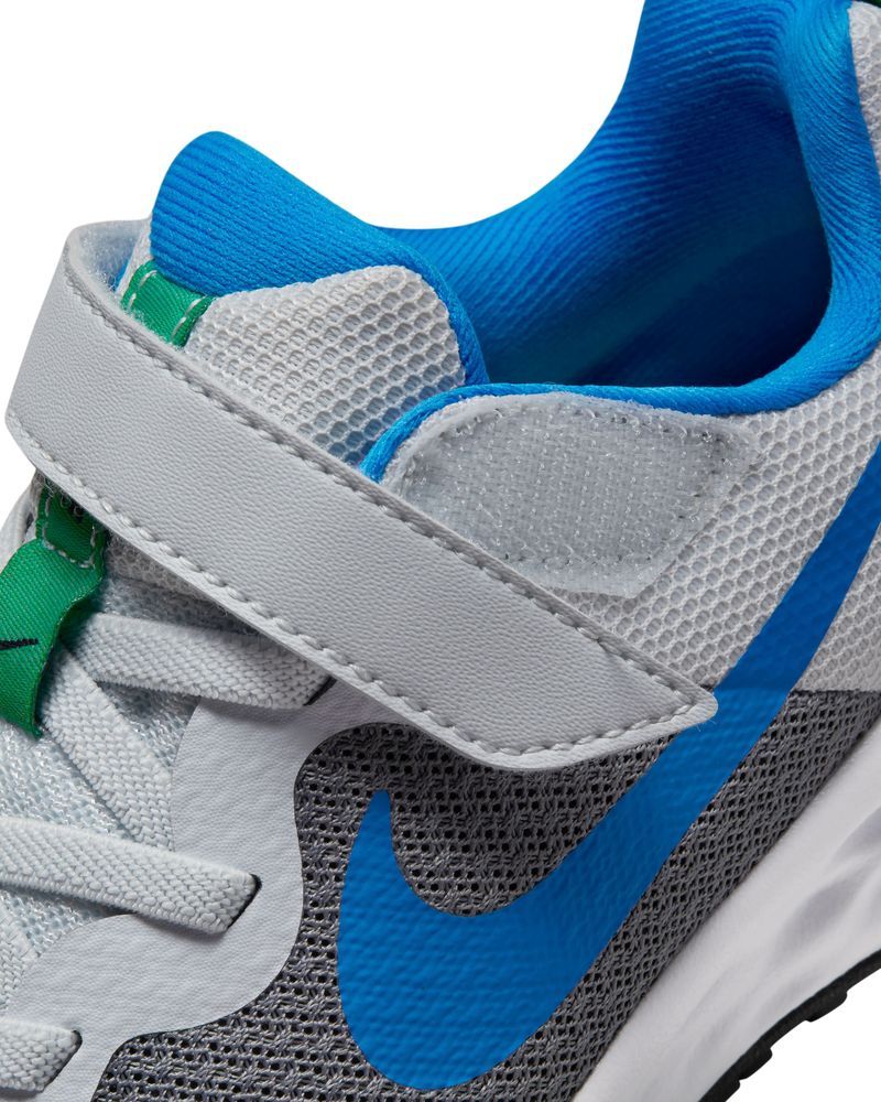 Chaussures Nike Revolution 6 Gris & Bleu Royal pour enfant