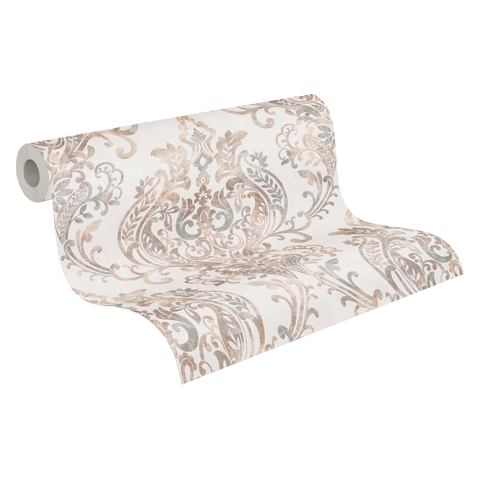 Vliestapete BAROCK - creme-beige - Vintage-Ornament - 10 Meter