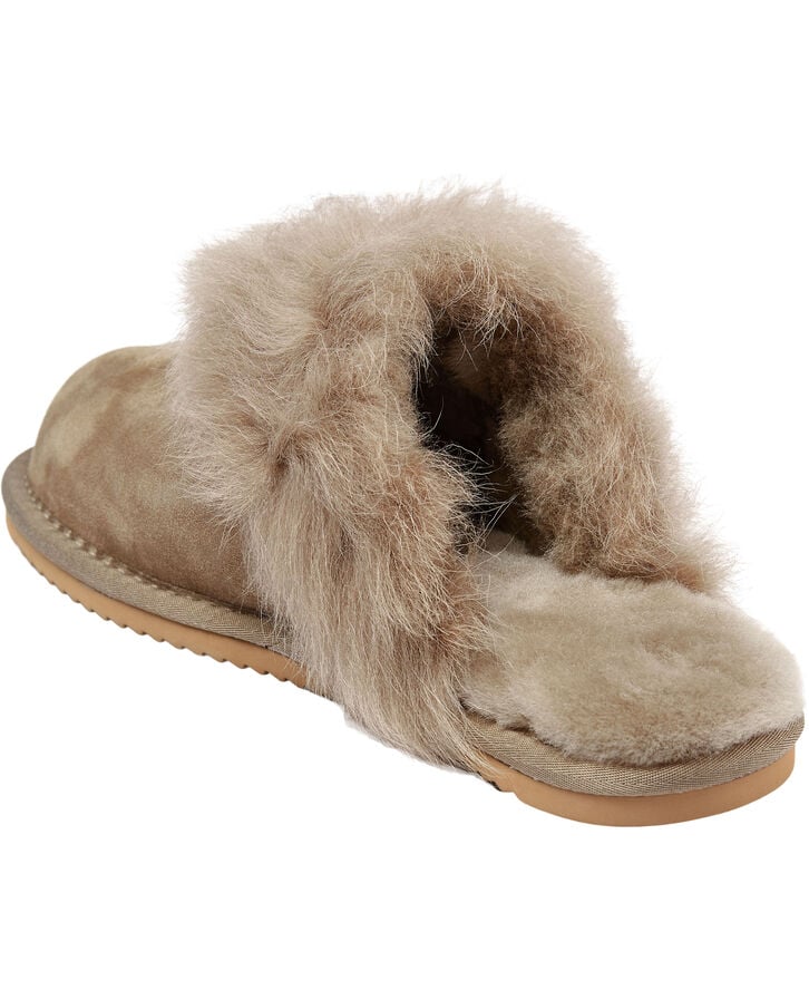 Lovelies VIGRA - SHEARLING SLIPPERS Walnut