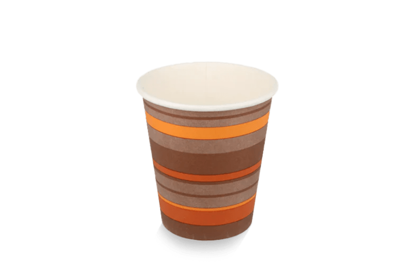 Kartonnen koffiebeker 300cc 10oz Ø90mm gestreept