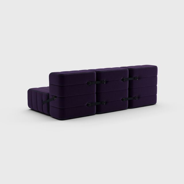 Curt-Set 6 - e.g. Flexibele 3-zitter - Jet - 9607 (blauw | paars)