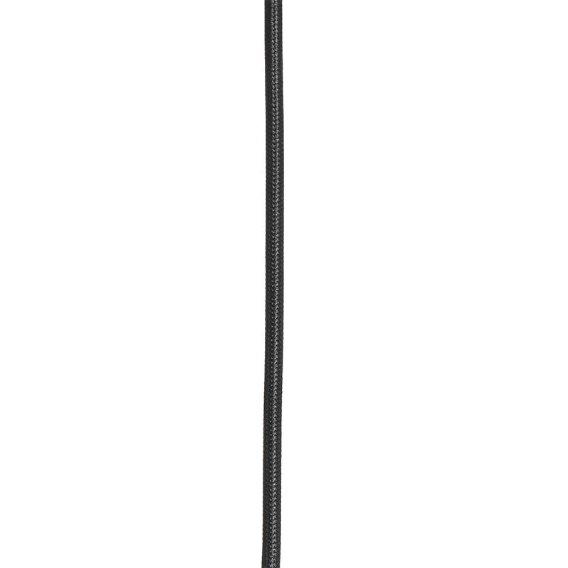 Art deco hanglamp zwart met goud glas langwerpig 3-lichts - pallon