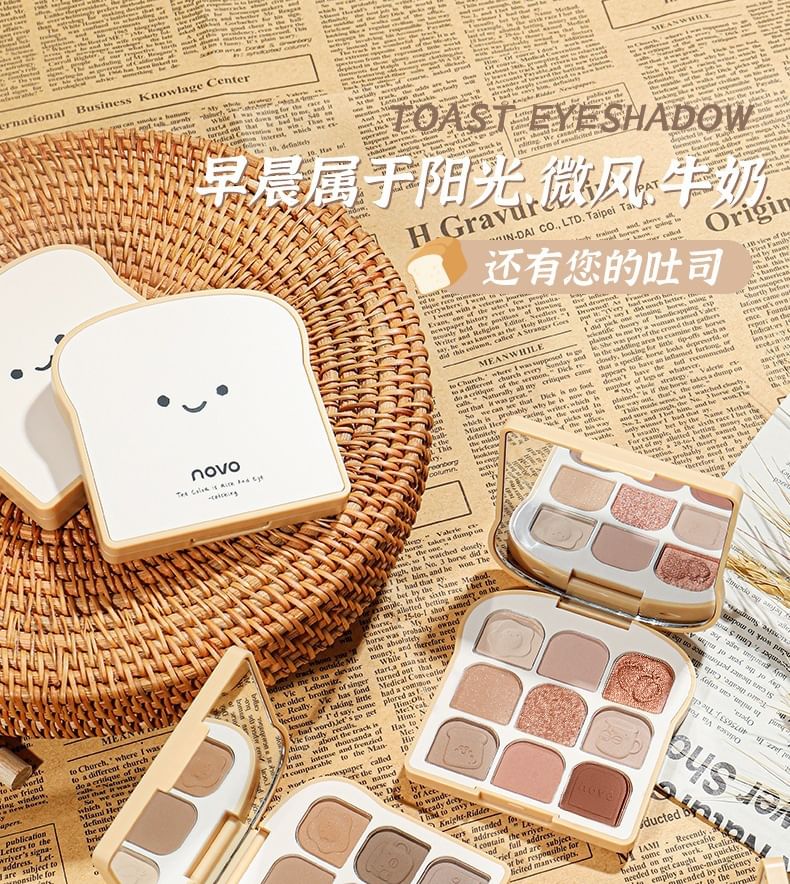 NOVO - 9 Colours Soft Toast Oogschaduwpalet - 3 tinten