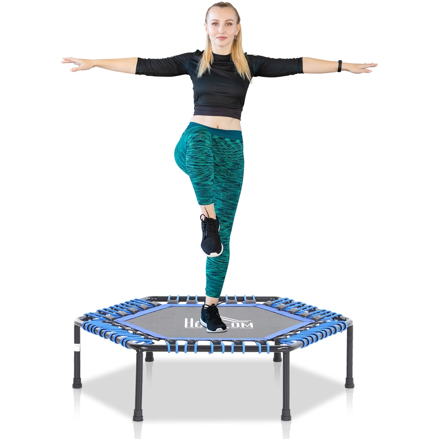 HOMCOM Fitness-Trampolin für Yoga blau
