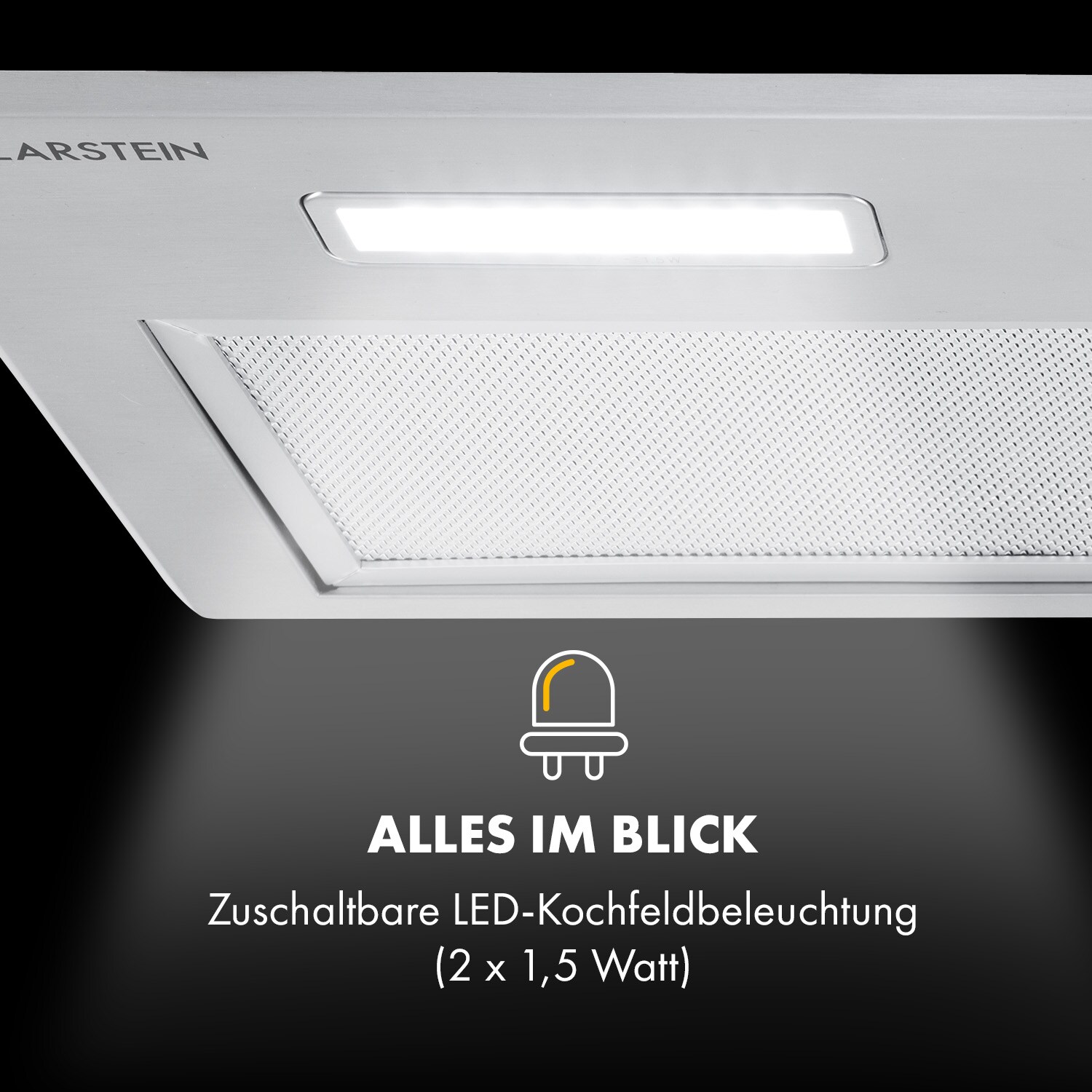 Simplica Dunstabzugshaube Einbau 70cm Abluft: 400 m³/h LED Edelstahl