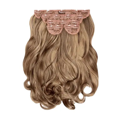 Super Thick 22 Inch 5 Piece Natural Wavy Clip In Hair Extensions Mellow Brown