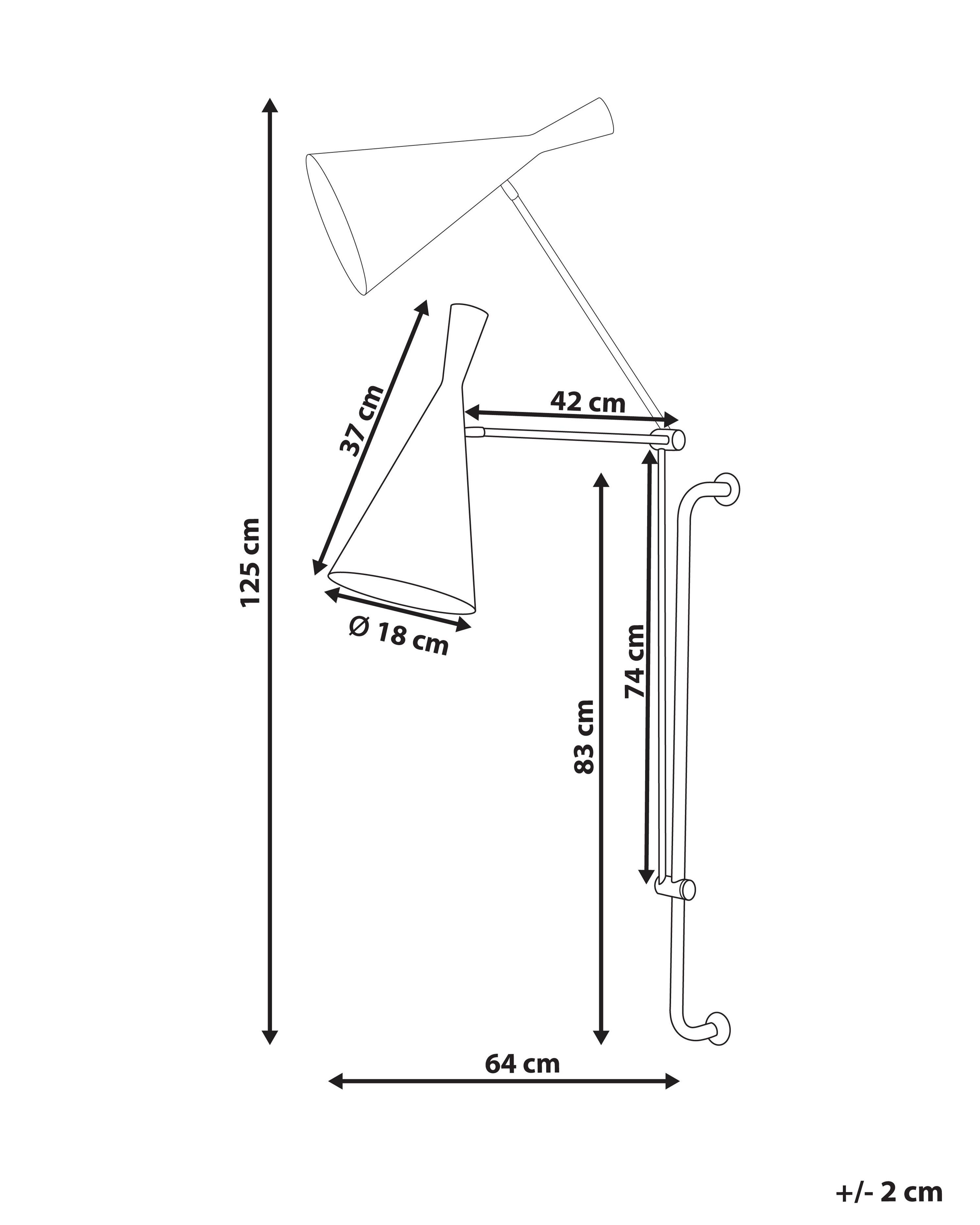 Wandlamp MARISA verstelbaar Metaal Wit