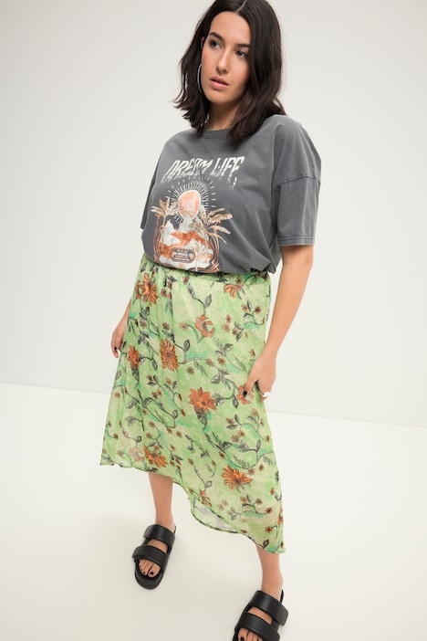 Oversize-Shirt, XL Print, Vintage Look, Rundhals, Halbarm