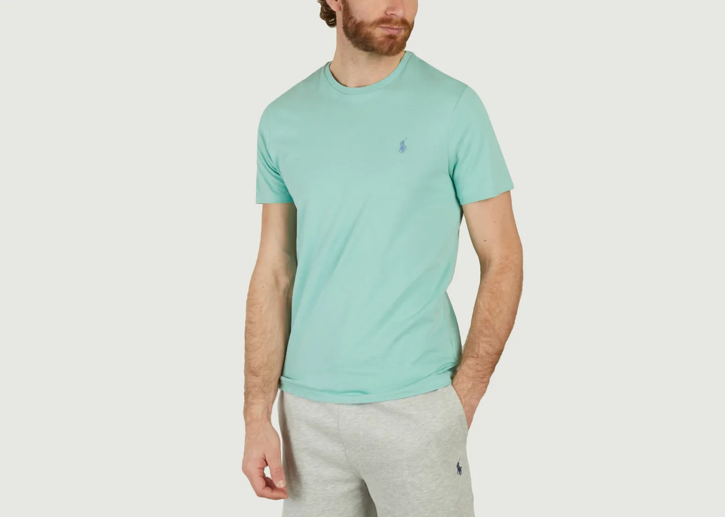 T-shirt ajusté à col rond en jersey Polo Ralph Lauren