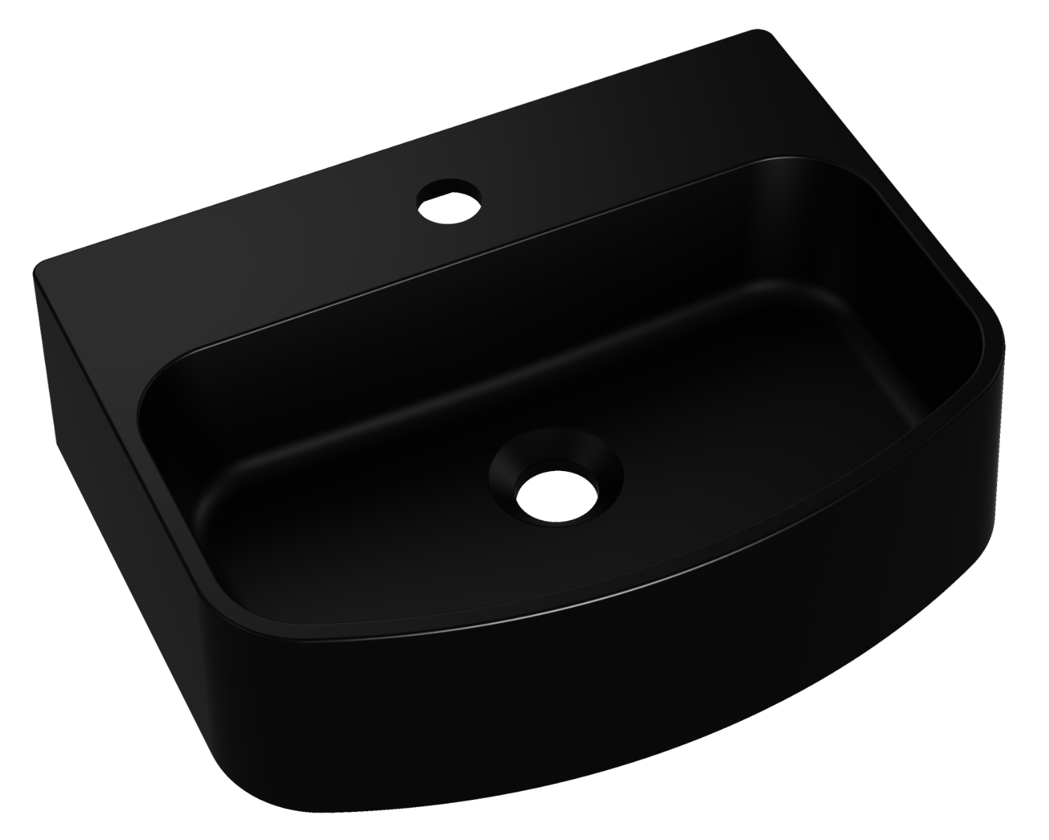 Kerra Molat wastafel 45x35x13cm zwart mat