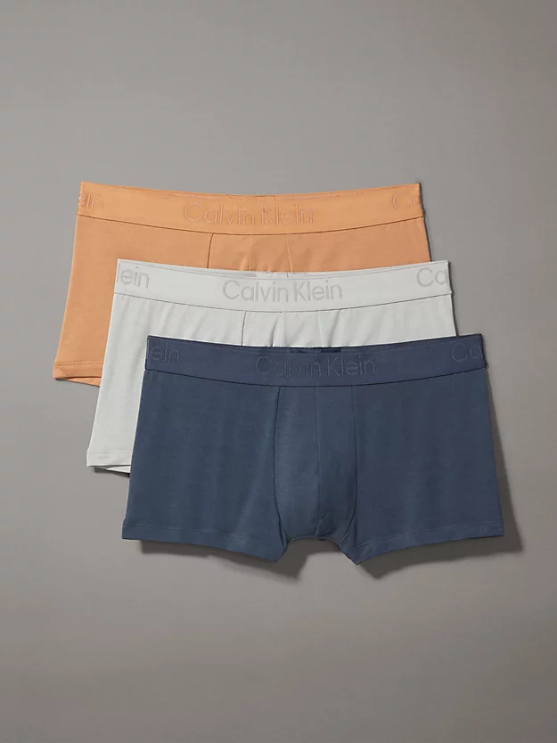 Conjunto com 3 Cuecas Boxer de Cintura Baixa - CK Pretas