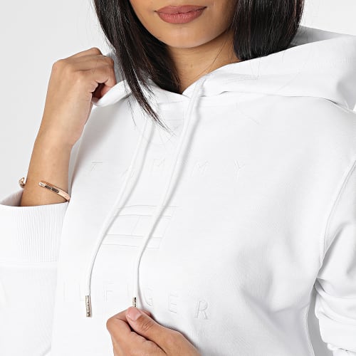 Sweat Capuche Femme Regular Metallic 4636 Blanc