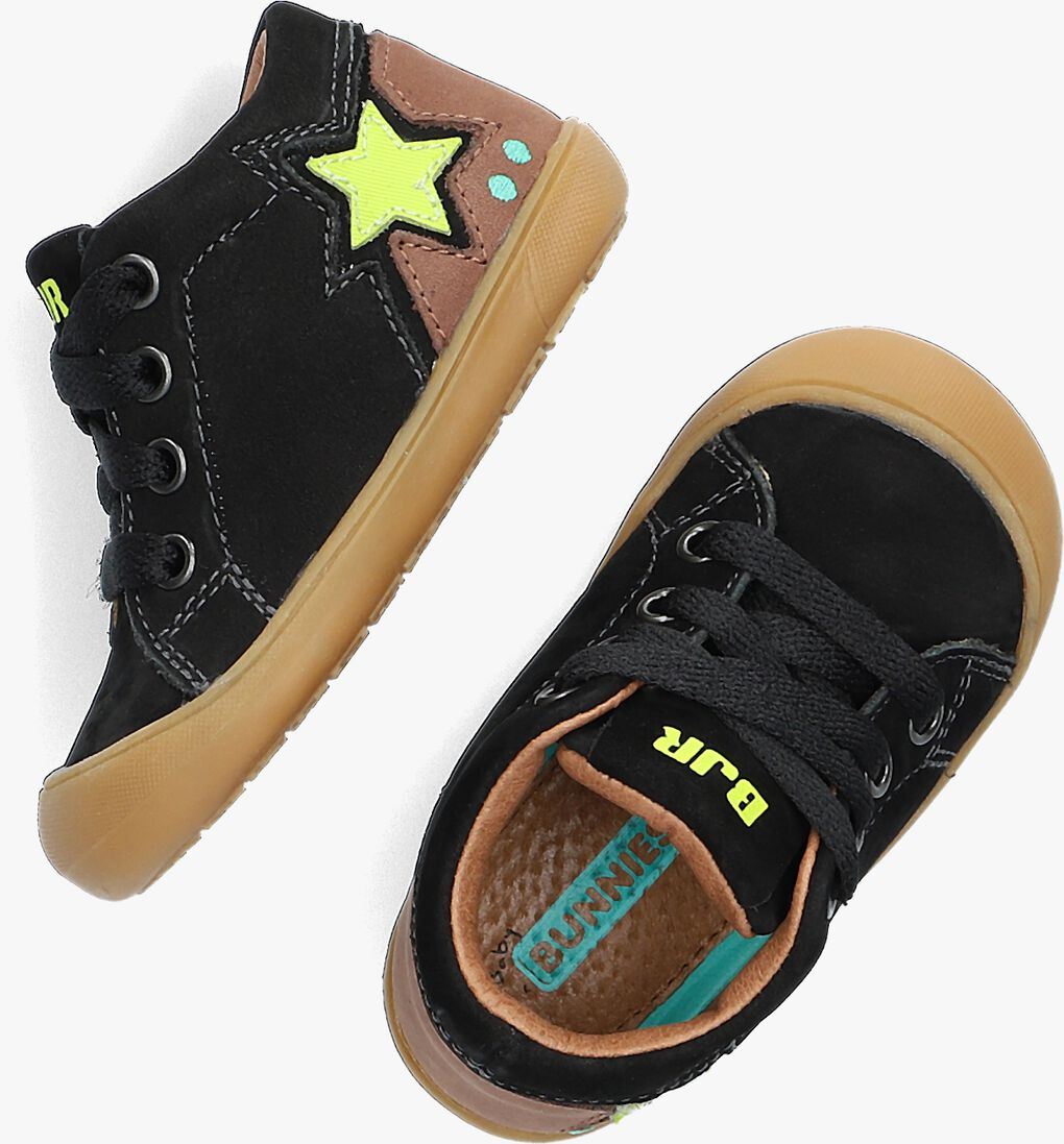 BUNNIESJR zwarte bunniesjr hoge sneaker robijn rap