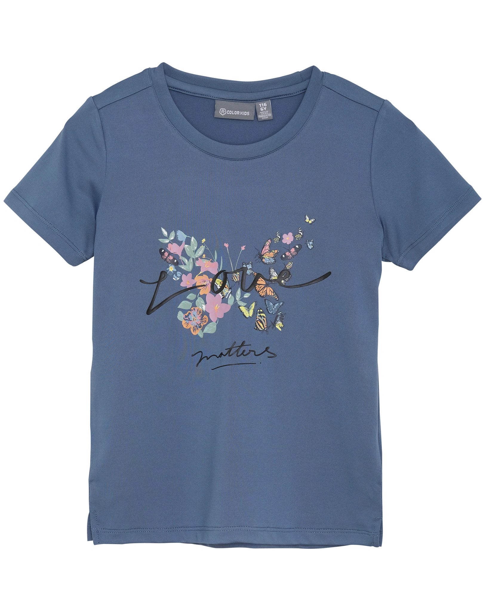 T-Shirt LOVE MATTERS in vintage indigo