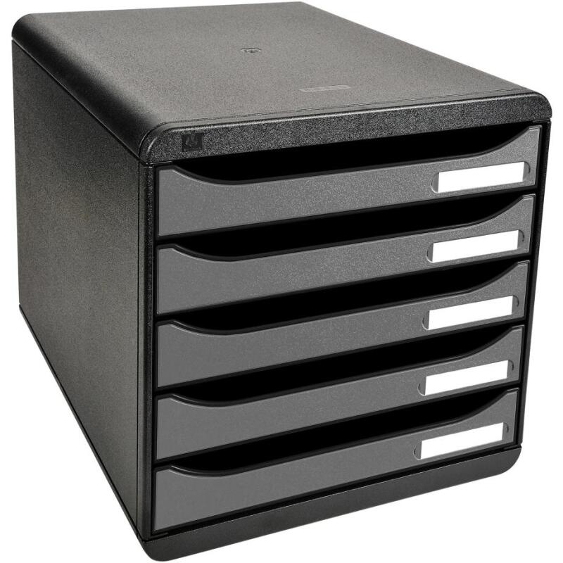 Module de classement Big Box Plus 5 tiroirs Metallic - Argent