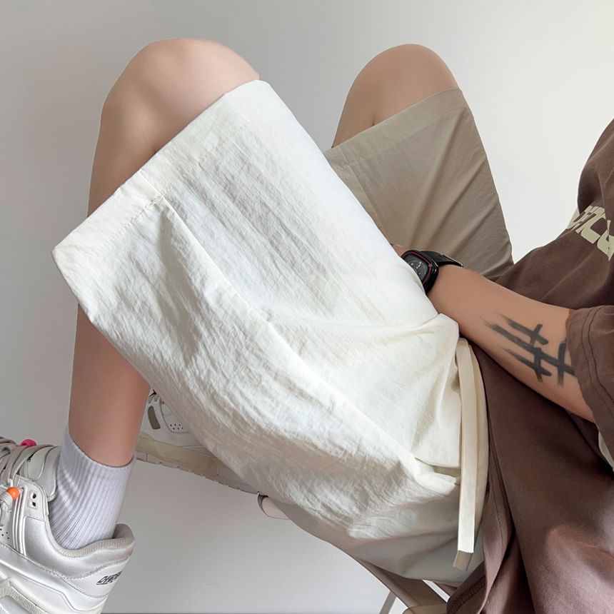 Breeson - Hoge taille effen wijde joggingbroek