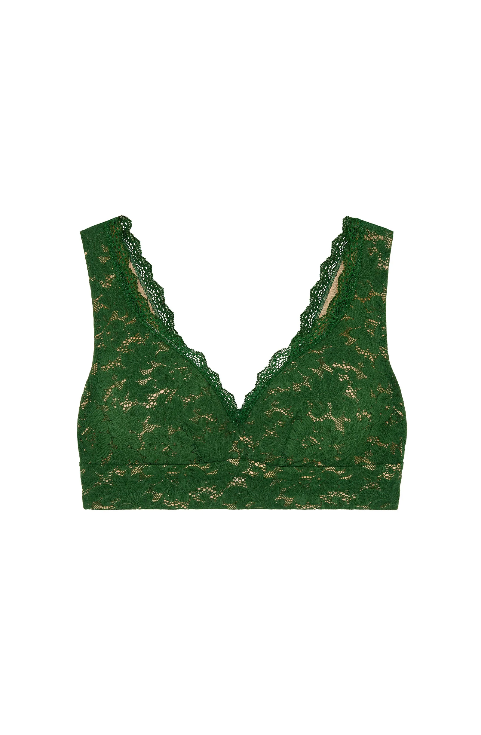 rivana Soutien-gorge sans armatures en dentelle vert olive Vert olive