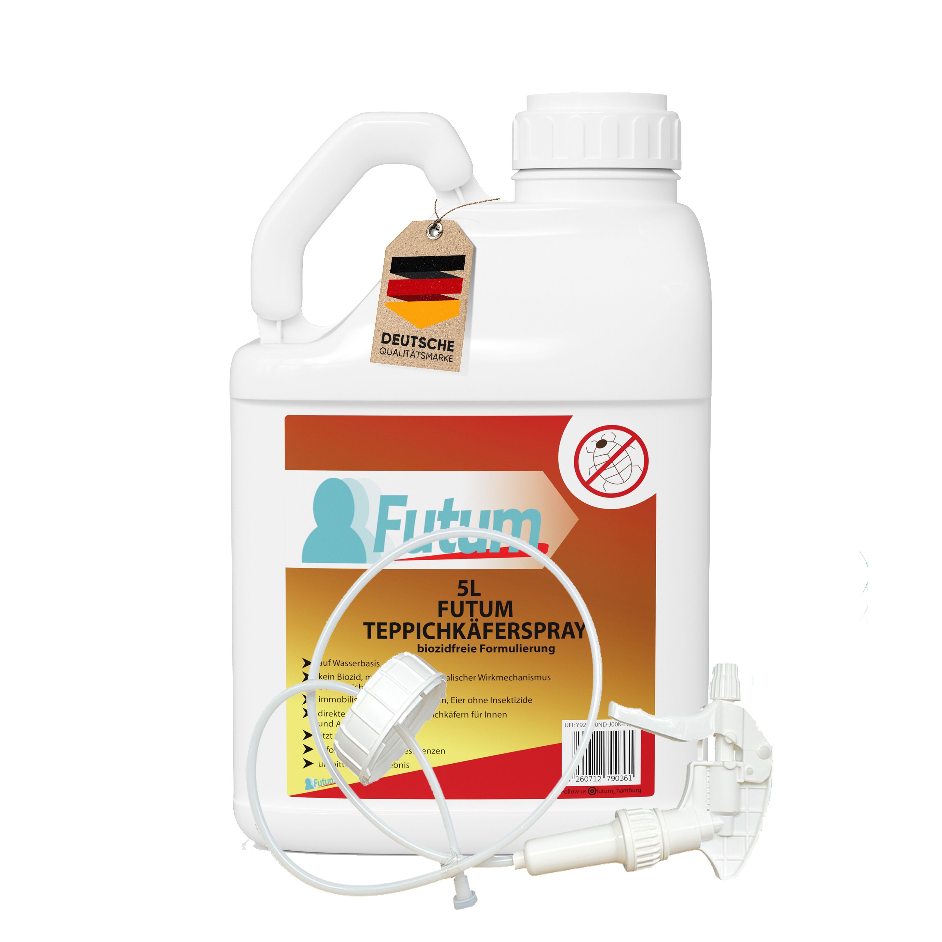 FUTUM 5L Teppichkäferspray + 5L Sprüher