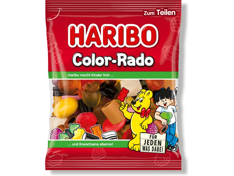 Haribo Gummibonbons Color-Rado 175 g Süsswaren-Mischung mit Lakritz