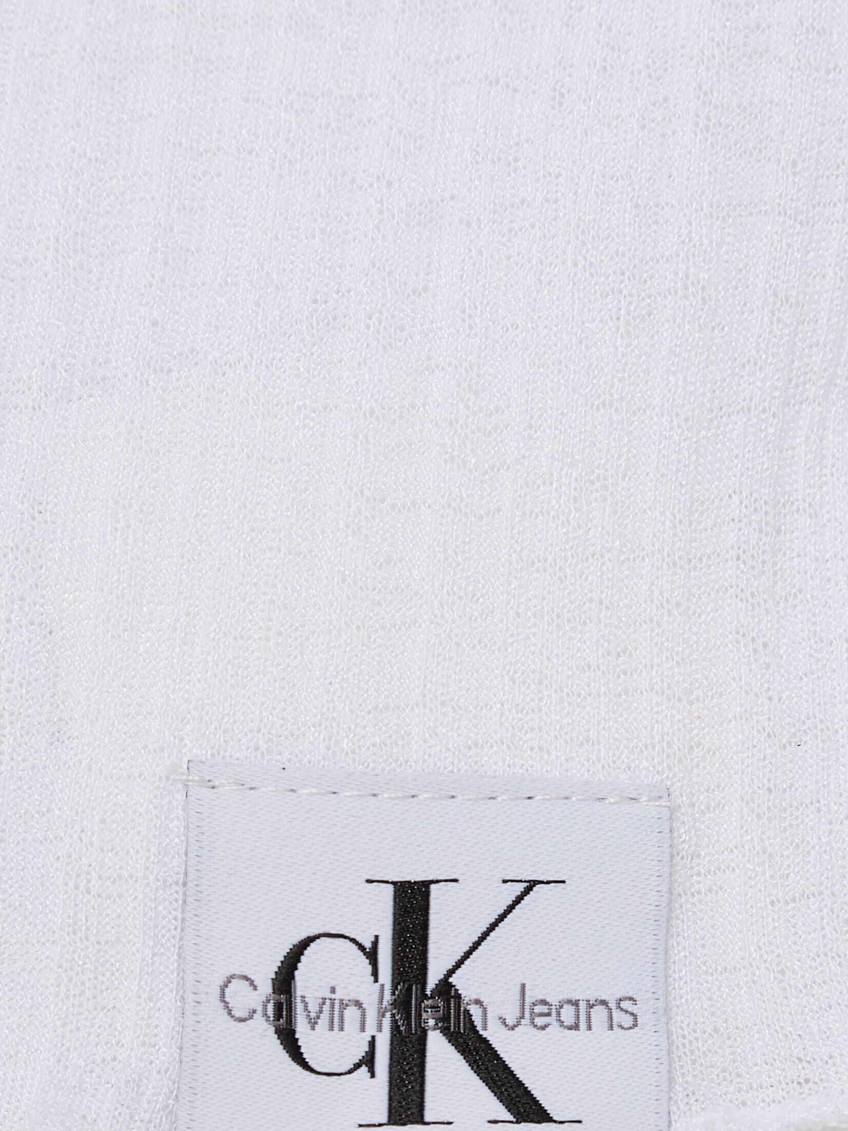 CALVIN KLEIN JEANS| Damen Bluse SHEER RIB BUTTON DOWN SHIRT Langarm
