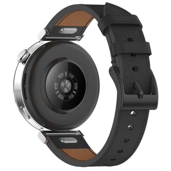 INF Premium lærreim for Huawei & Honor-klokker Sort  18 mm
