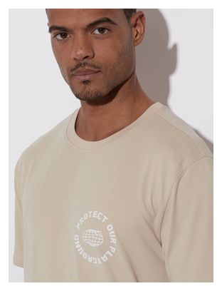 Maillot manches courtes Running Circle Agility Beige