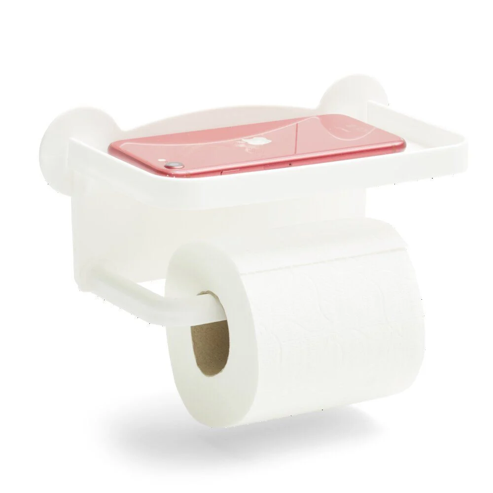 Dérouleur de papier WC avec support téléphone 21x10xH11cm - 2 modèles