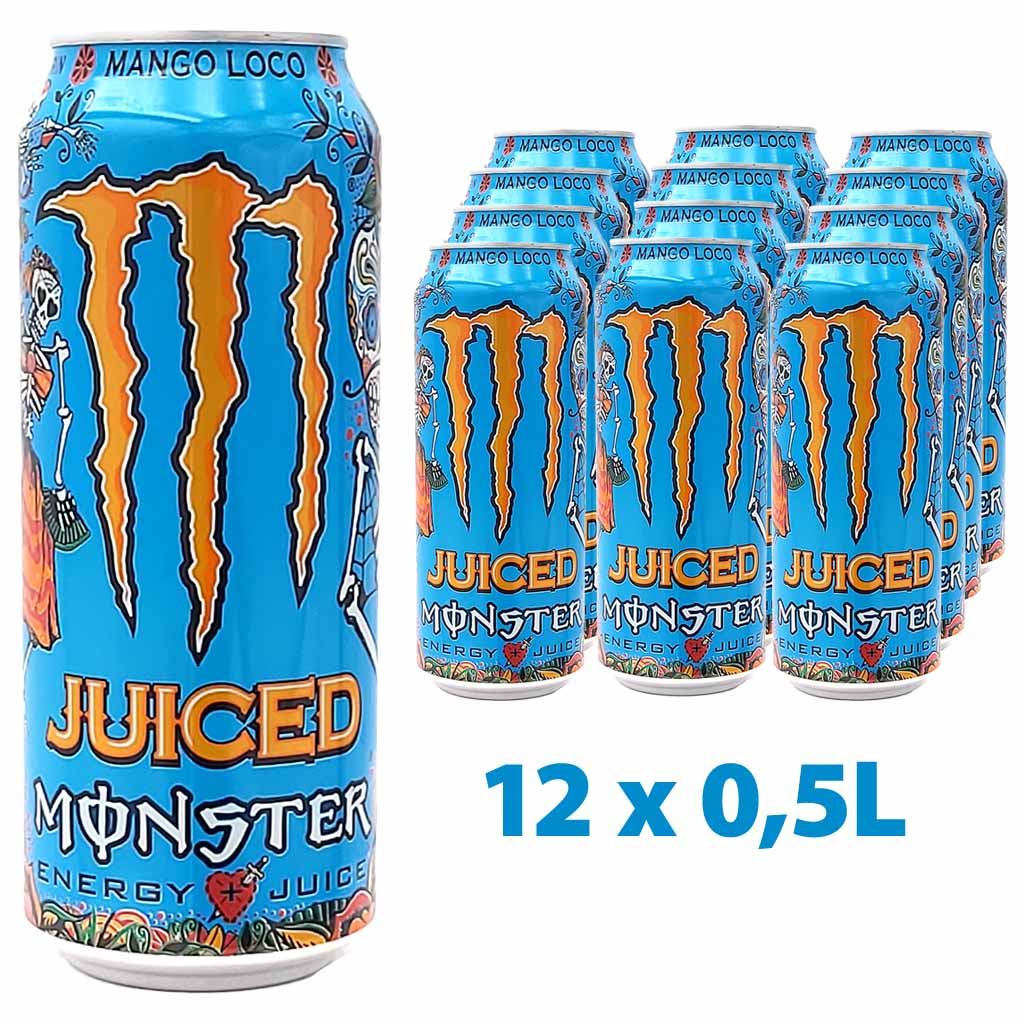 12x Monster Juiced Mango Loco DOSE á 500ml=6L MHD:30.6.26