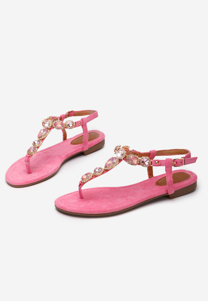 Sandales plates fuchsia Austea