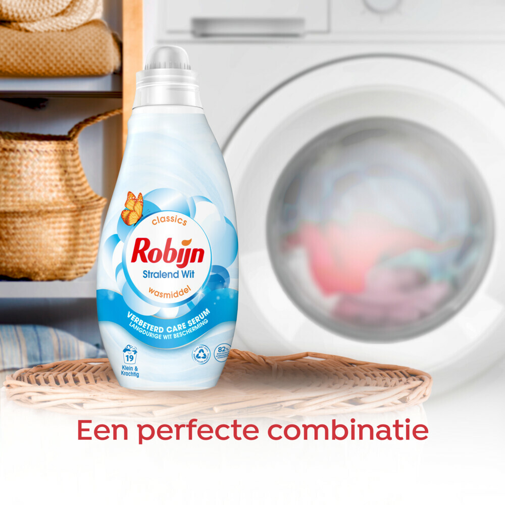 Robijn Klein & Krachtig Wasmiddel Stralend Wit 19 Wasbeurten665 ml