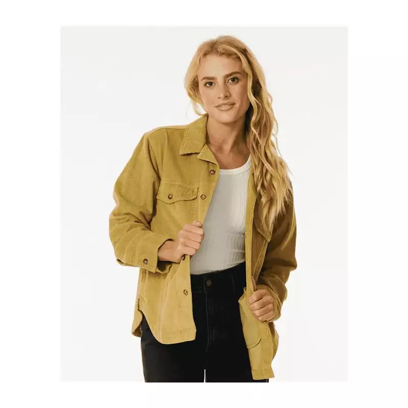 Chemise femme RIPCURL Stevie Cord Shirt Khaki
