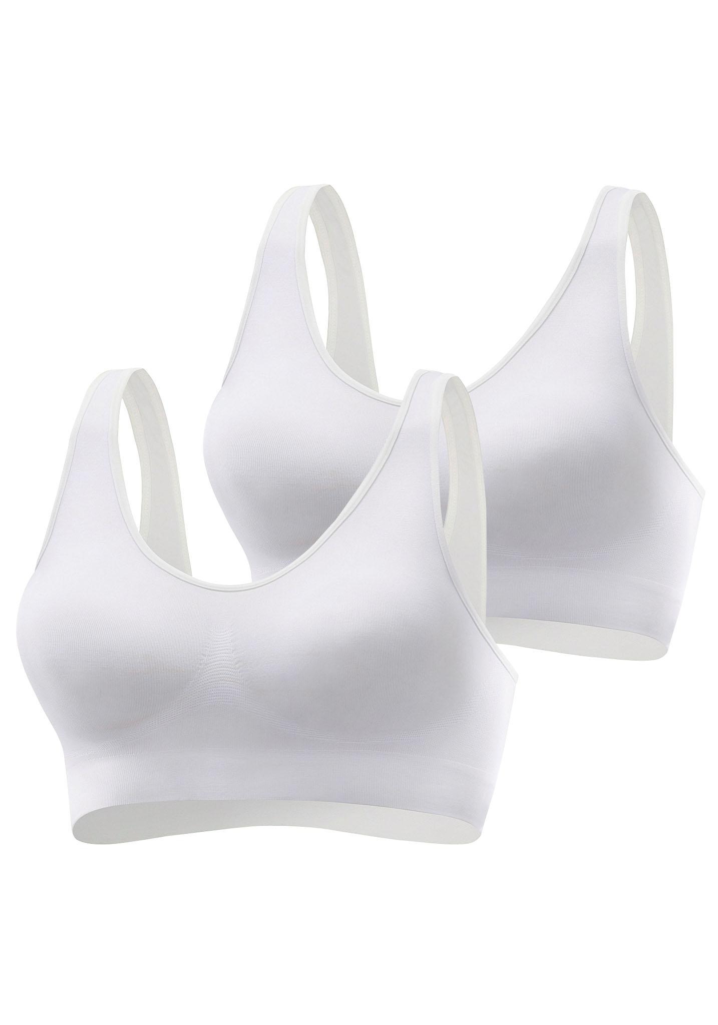 petite fleur Bralette-BH, 2 Stücker Packung, SEAMLESS ohne Bügel aus weichem Microtouchmaterial,