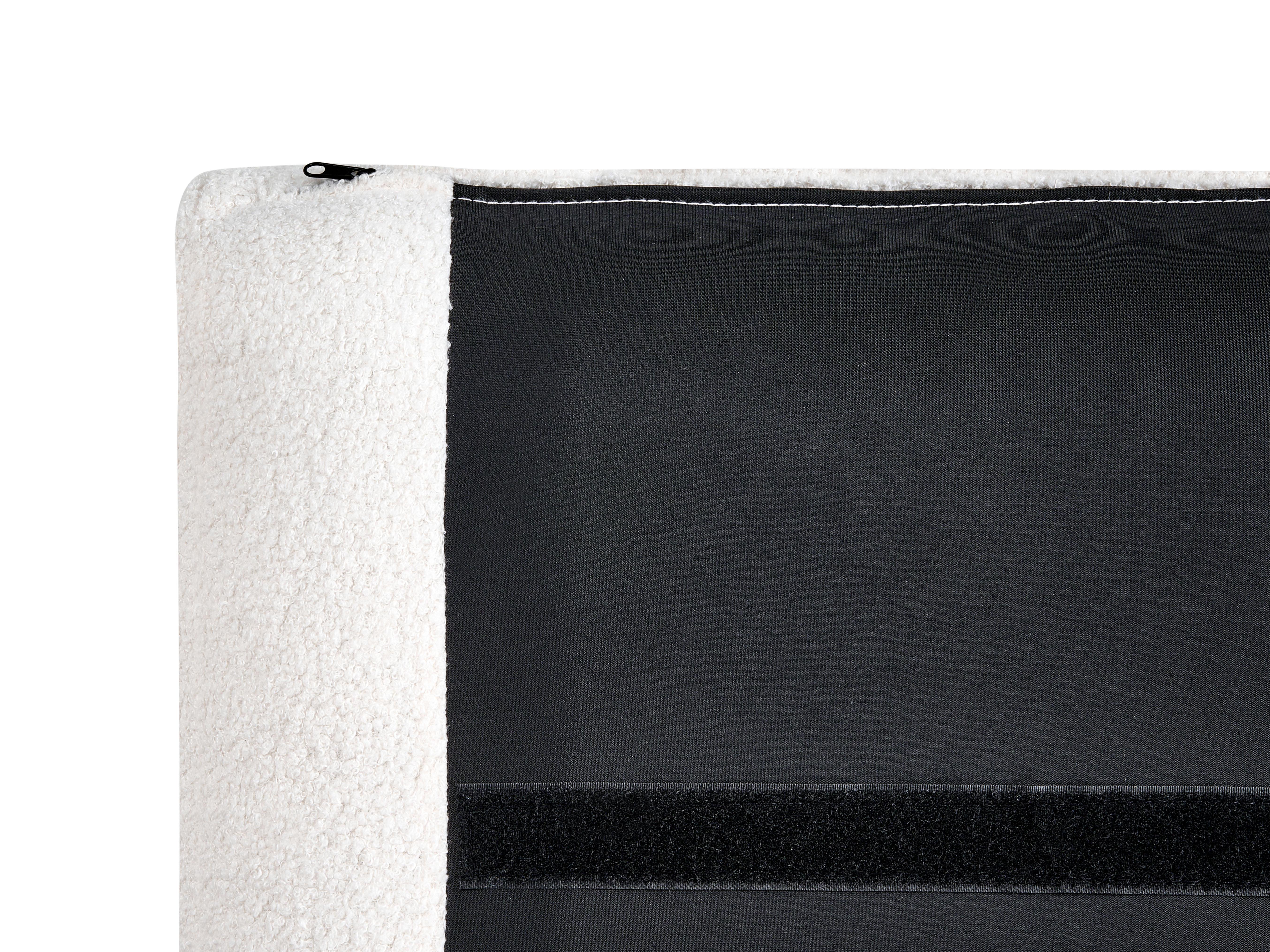 Bed Bouclé MELLE 180 x 200 cm Gebroken wit