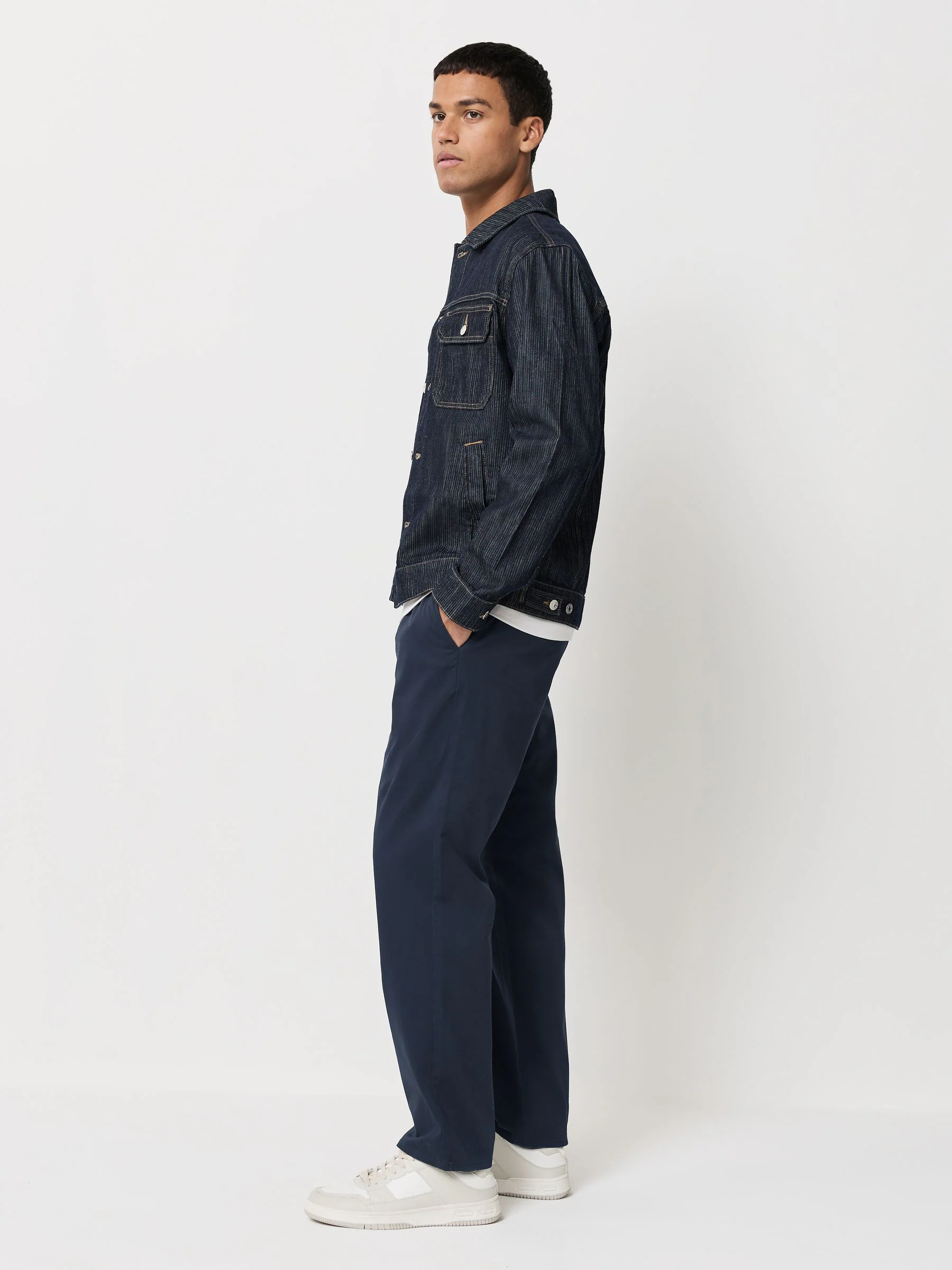 Blauw - Stretchy chino