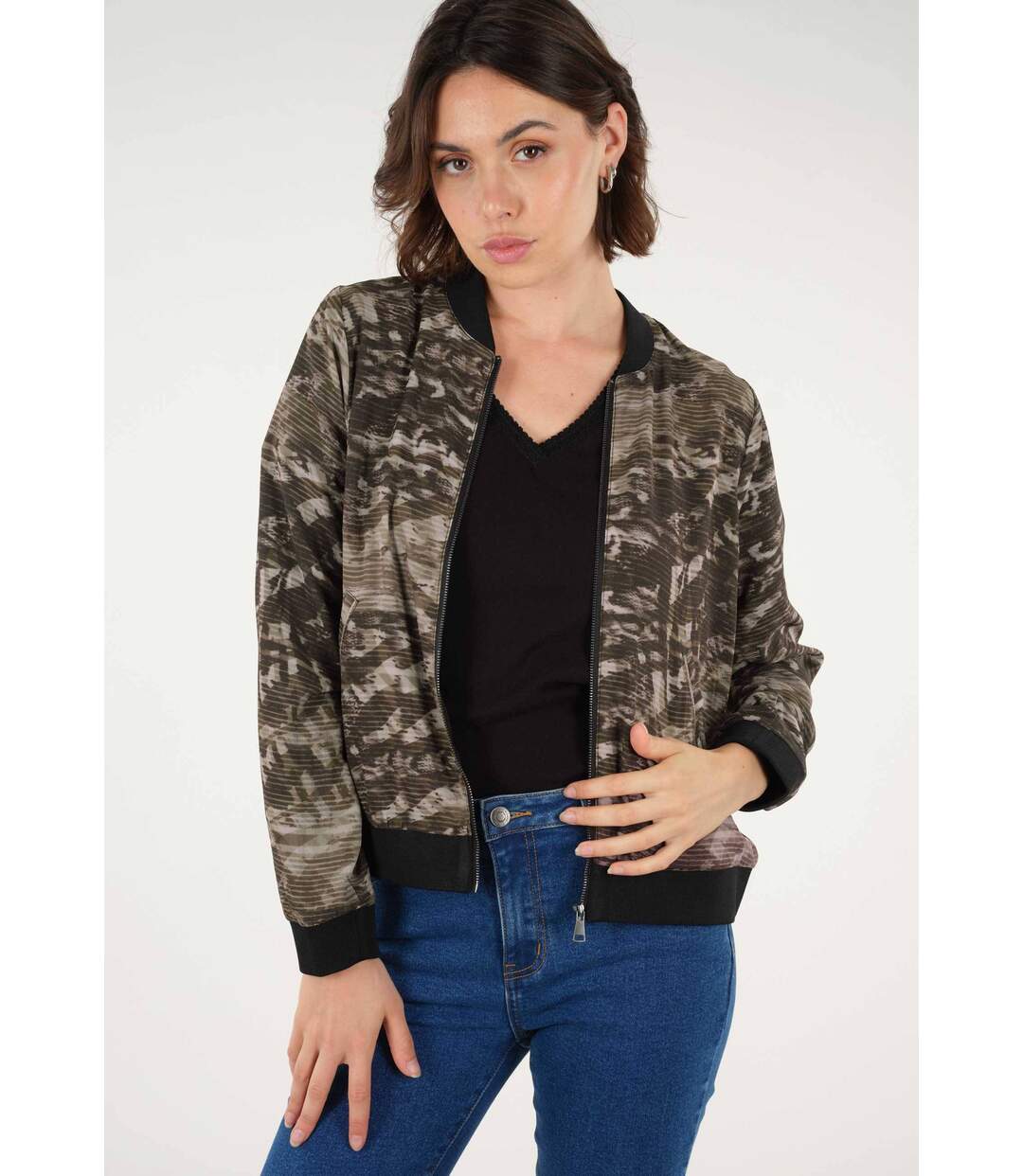 Blouson teddy motif jungle LYSAE
