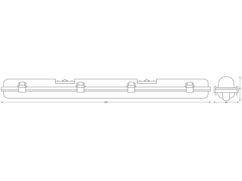Ledvance Feuchtraumleuchte Submarine Led Sensor, 120 cm, 16 Led- Röhrenleuchte
