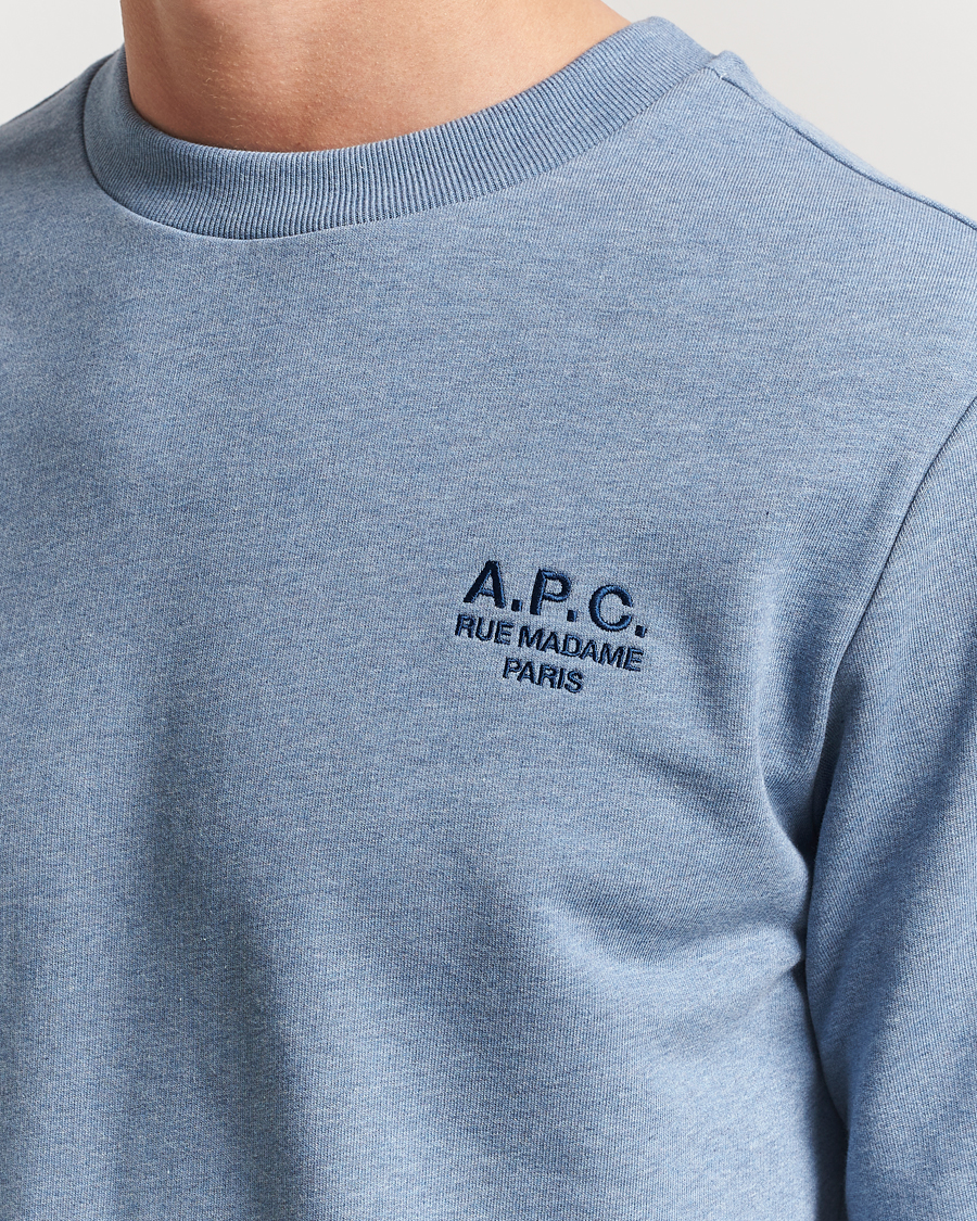 A.P.C. Rue Madame Sweatshirt Blue Melange/Navy