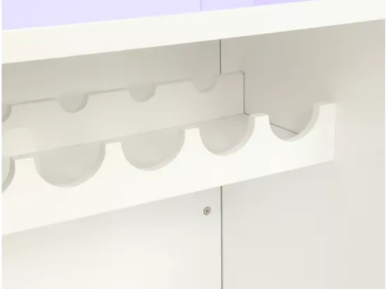 Meuble de bar avec LEDS en MDF blanc laqué - FABIO II