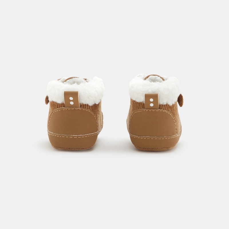 Baskets fourrées beige naissance