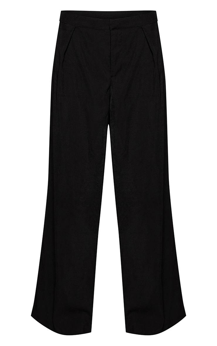 Noir Pantalon Large Tailleur Ensemble Coordonné