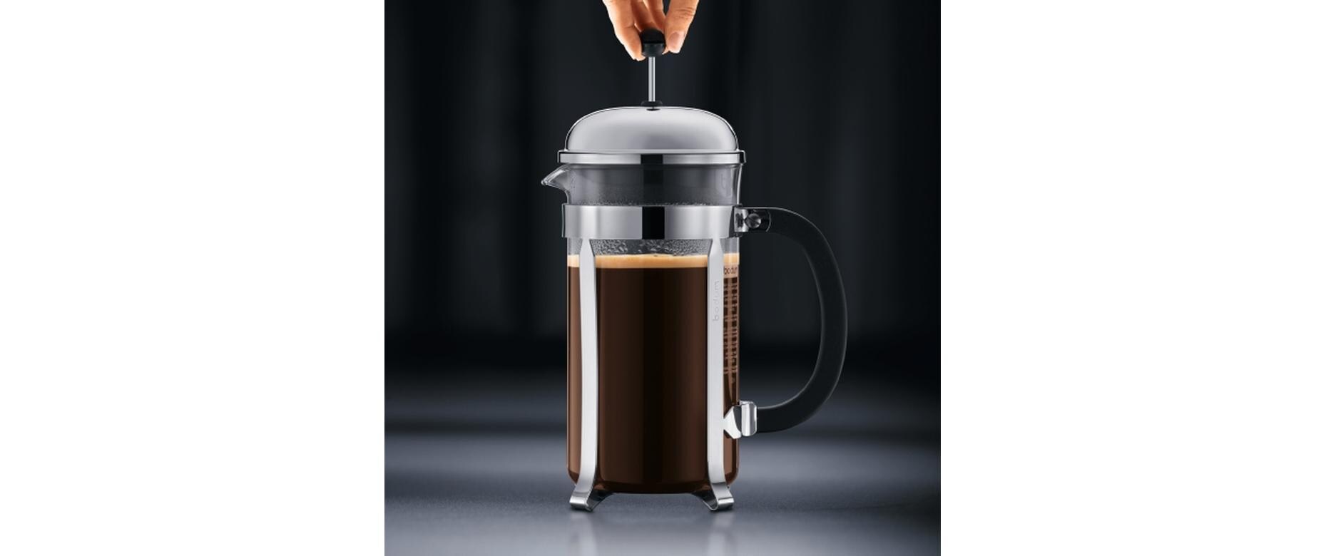 Kaffeebereiter Chambord Verchromt, Schwarz, 0.5 lFrench Press, 4 Tassen