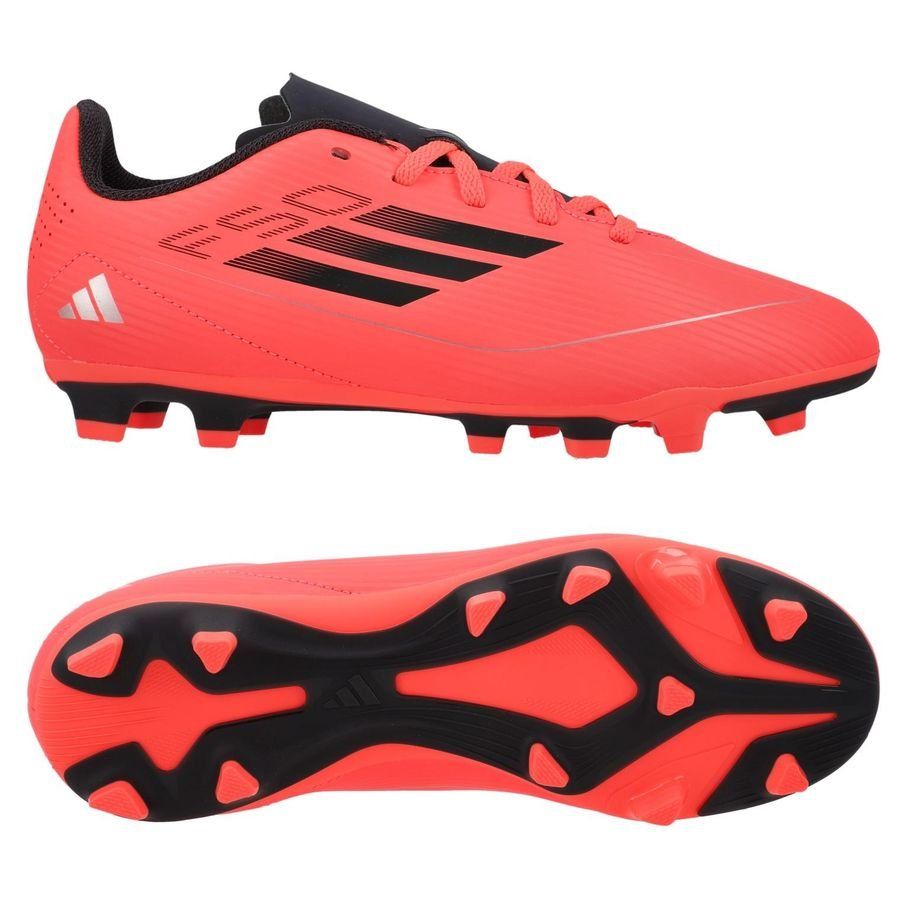 adidas F50 Club FxG Vivid Horizon - Turbo/Aurora Black/Argenté Enfant