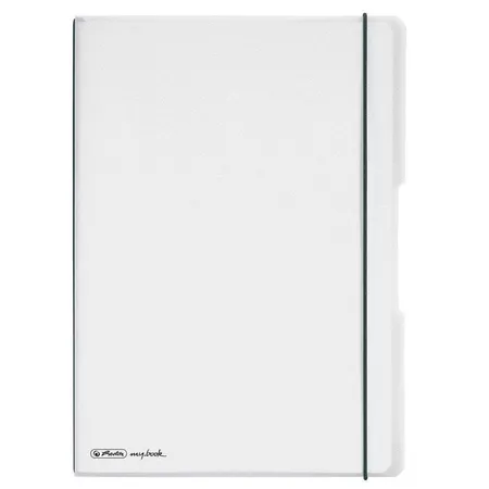 Herlitz Notizheft flex, DIN A4, je 40 Blatt kariert + liniert, transparent