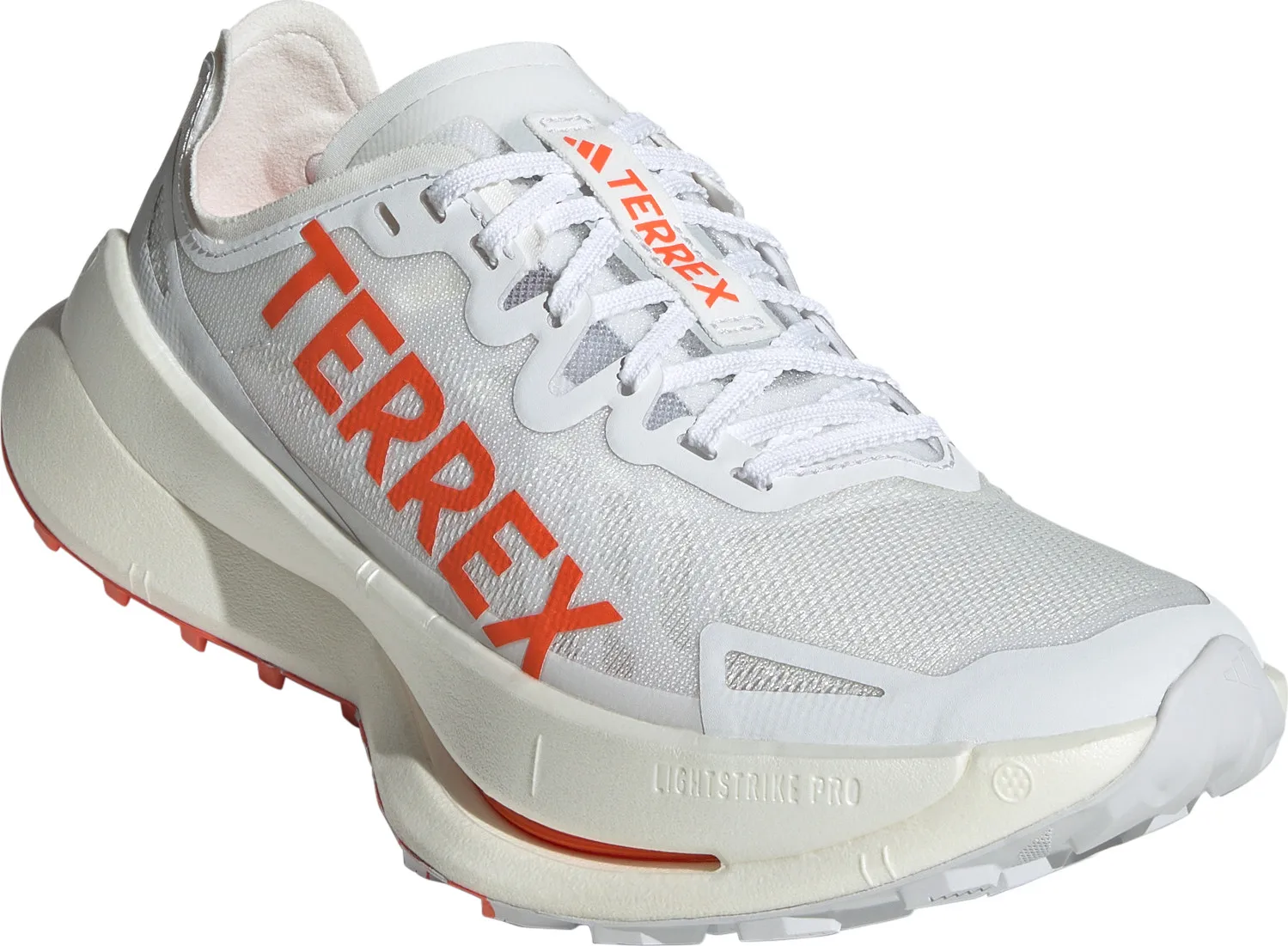 Adidas Women's Terrex Agravic Speed Ultra Trail Running Shoes Cloud White/Impact Orange/Dash Grey