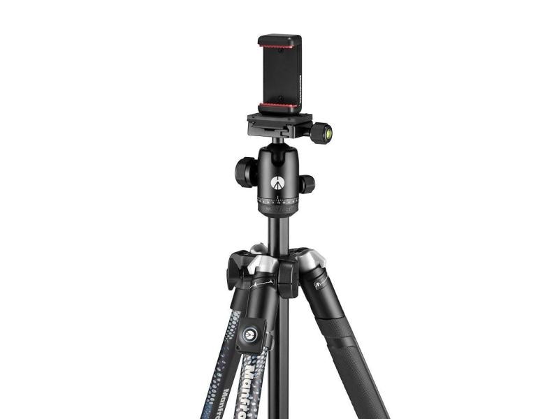 Manfrotto Stativ Element MII Mobile BT Aluminium – Schwarz Kompaktes Stativ für Hobbyfotografen