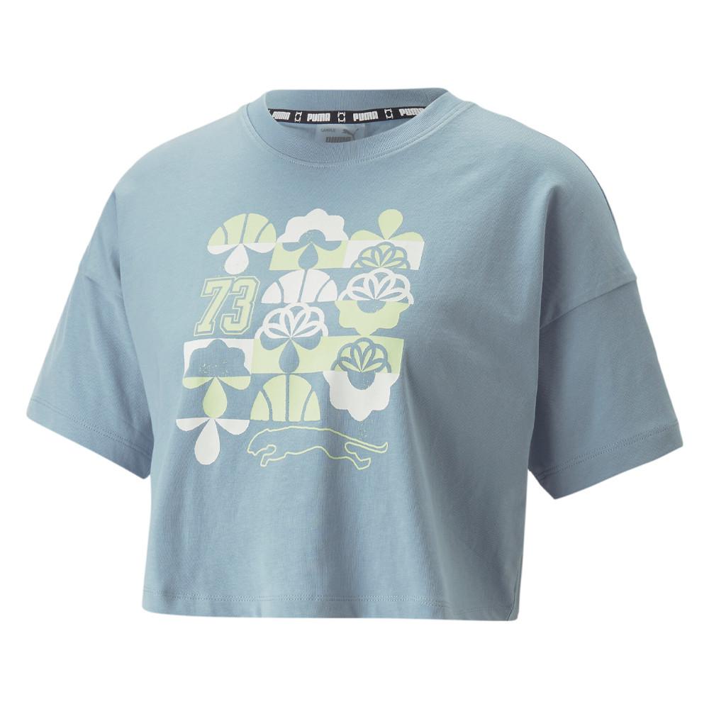 Puma T-shirt Bleu Femme Puma Crop Tee 1