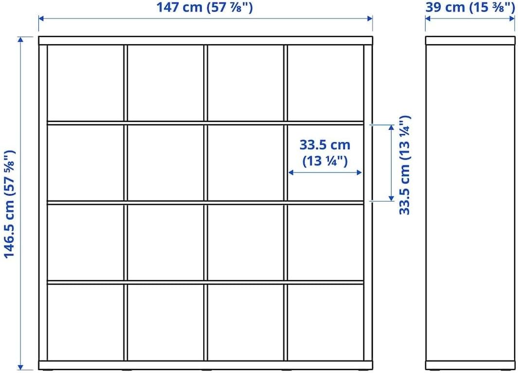 IKEA KALLAX – Regal, weiß, 147 x 147 cm