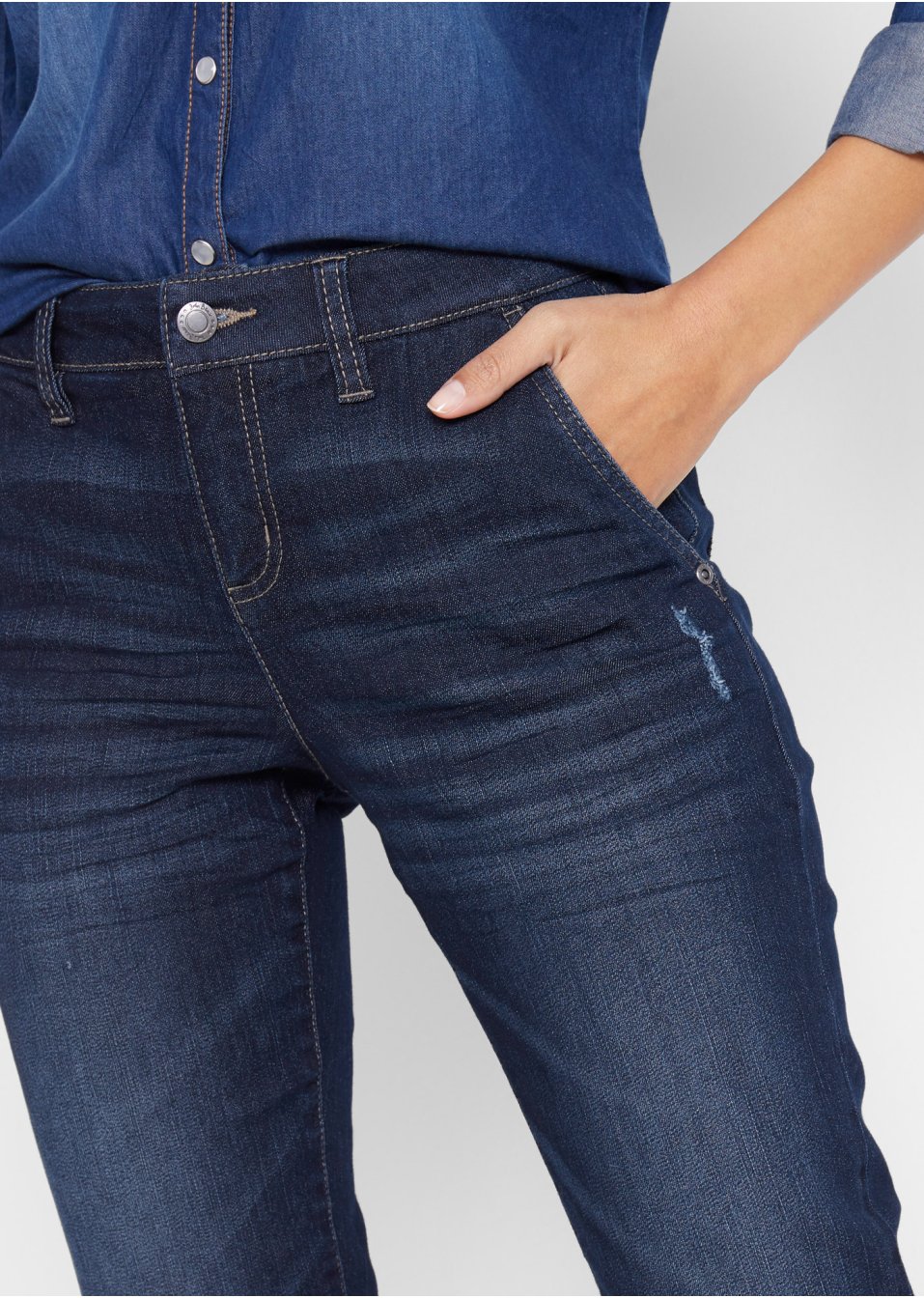 Jean extensible confort-stretch, Boyfriend
