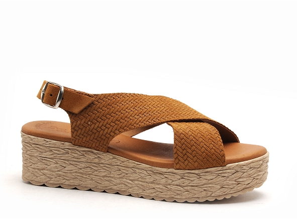 Eva frutos nu pieds talons femme 714 marron